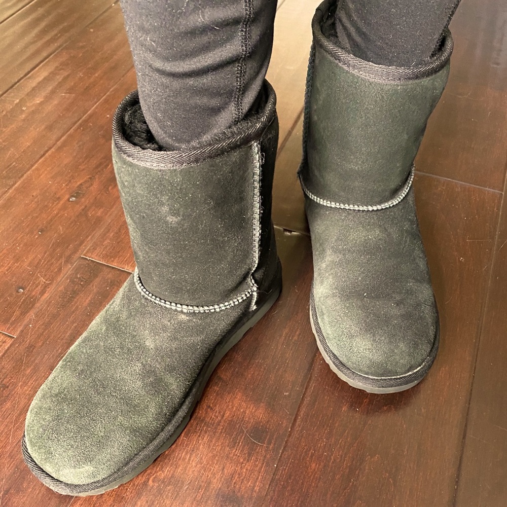 ❄️ Black Suede Ugg Boots with Shearling Lining ❄️